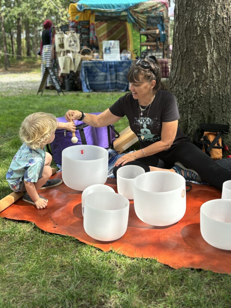 sound bath and family time with the center