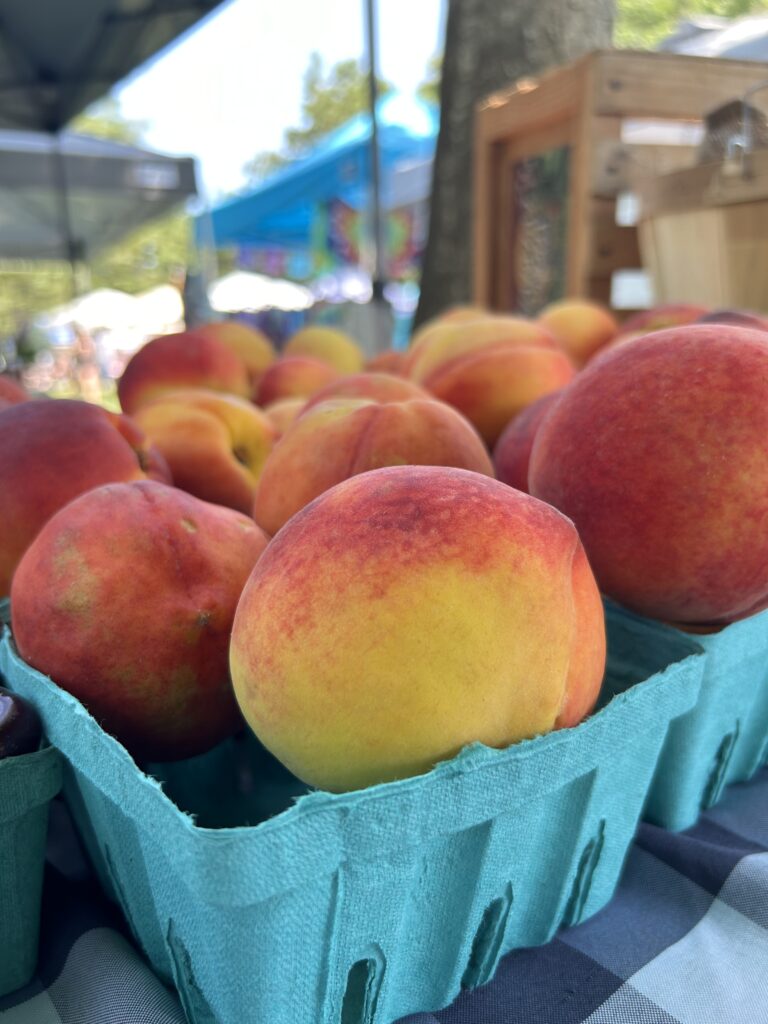 Peaches in season